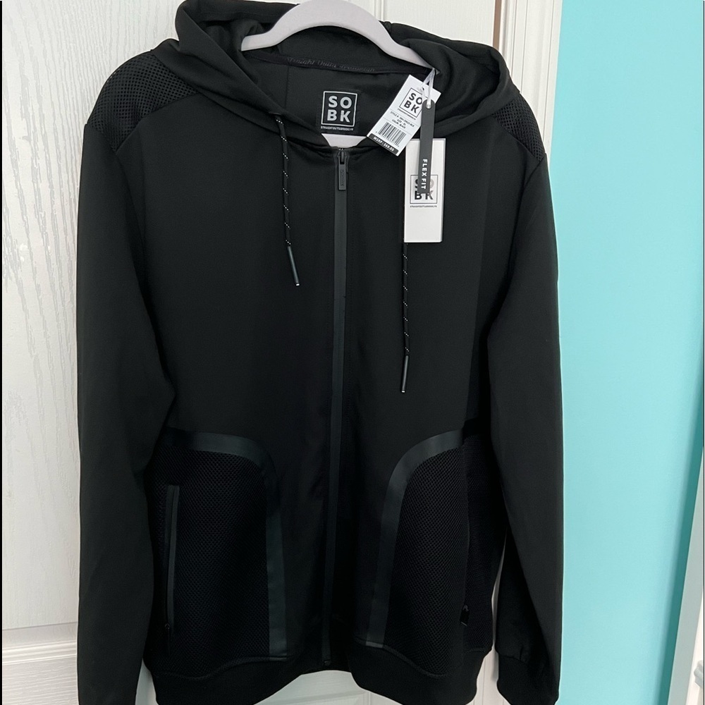 Jacket w/hoodie, size XL, SOBK, New with Tags